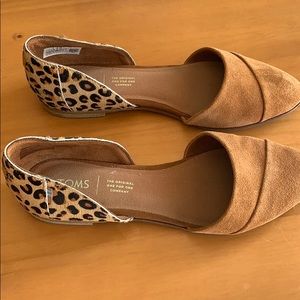 Toms suede leopard shoes
